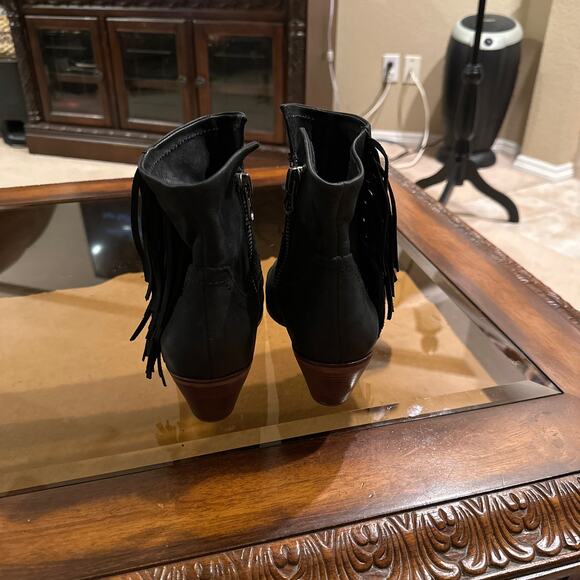 ⭐️ Womens Sam Edelman Louie Fringe Western Genuine Leather Boots  Size 7.5 - Picture 3 of 6